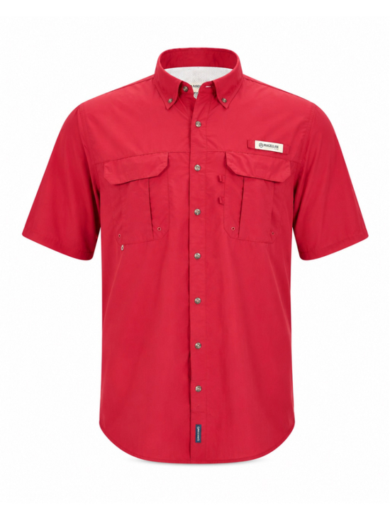 Magellan Outdoors Other - Magellan Outdoors Mens Fish Gear Shirt Sz 2XL Red Short Sleeve Vented Fishing